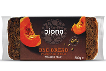 Organic Rye Bread with Pumpkin Seeds 500g (Biona)