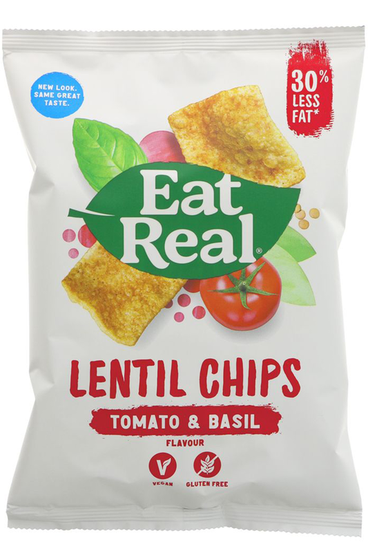 Lentil Chips with Tomato & Basil 40g (Eat Real)