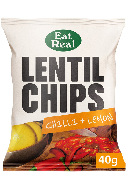 Lentil Chips with Chilli & Lemon 40g (Eat Real)