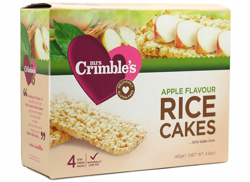 Apple Rice Cakes, Gluten-Free 140g (Mrs Crimble's)