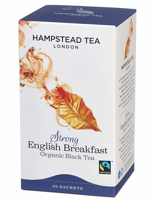 Strong English Breakfast Tea, Organic 20 Bag (Hampstead Tea)