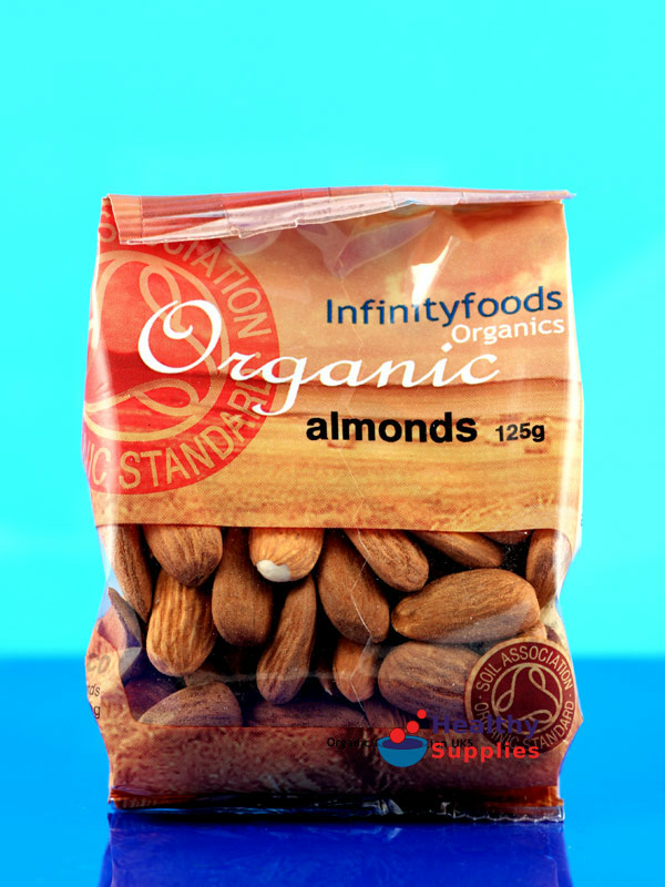 Unblanched Almonds, Organic 125g (Infinity Foods)