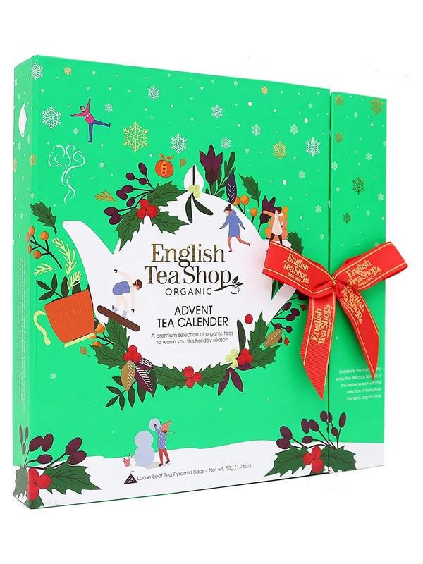 Book Style Green Advent Calendar, Organic (English Tea Shop)