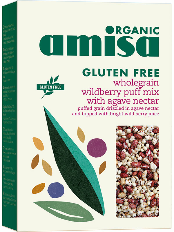 Wildberry Puff Mix, Gluten Free, Organic 225g (Amisa)