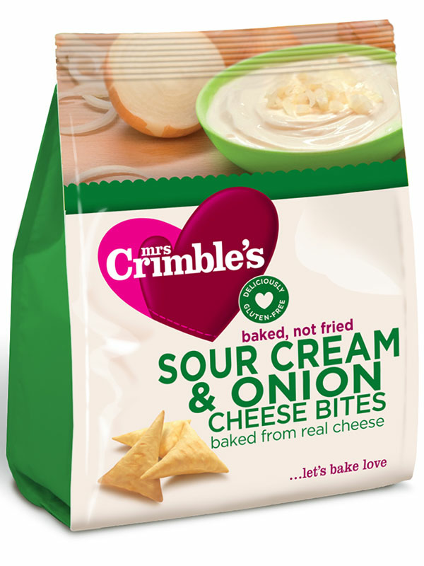 Sour Cream & Onion Cheese Bites, Gluten-Free 60g (Mrs Crimble's)