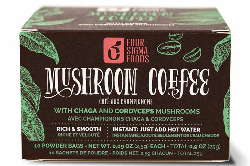 Chaga & Cordyceps Mushroom Coffee - 10 Bags (Four Sigma Foods)
