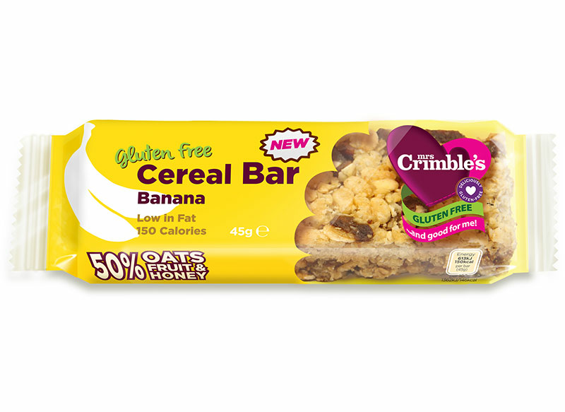 Banana Cereal Bar, Gluten-Free 45g (Mrs Crimble's)