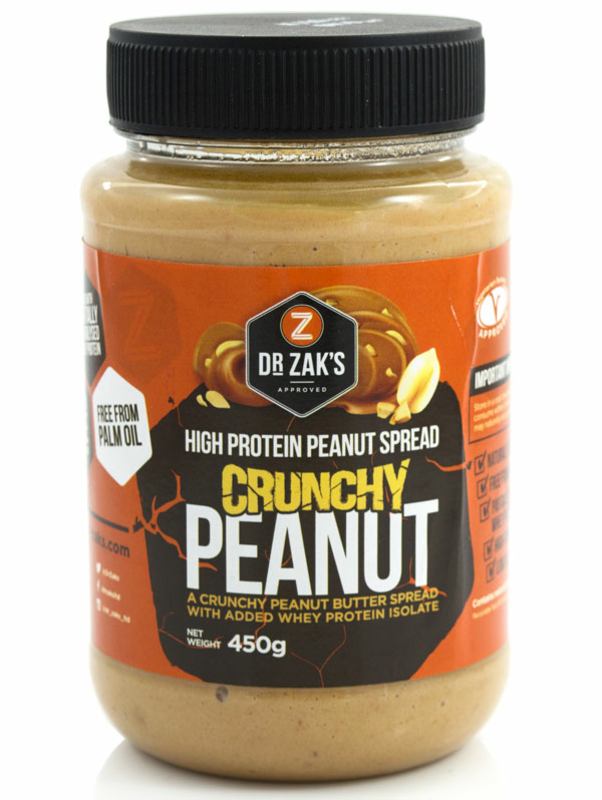 Crunchy Protein Peanut Butter 450g (Dr Zak's)