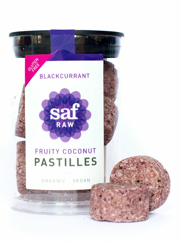 Blackcurrant Coconut Pastilles, Organic 50g (Saf Raw)