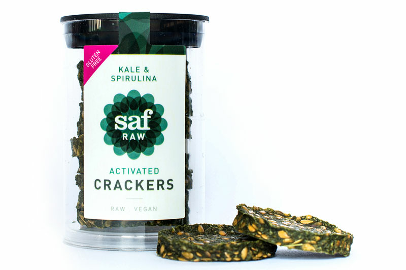 Kale & Spirulina Activated Crackers, Gluten Free 50g (Saf Raw)
