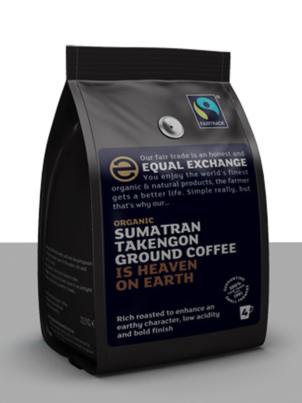 Sumatran Takengon Ground Coffee, Organic 227g (Equal Exchange)
