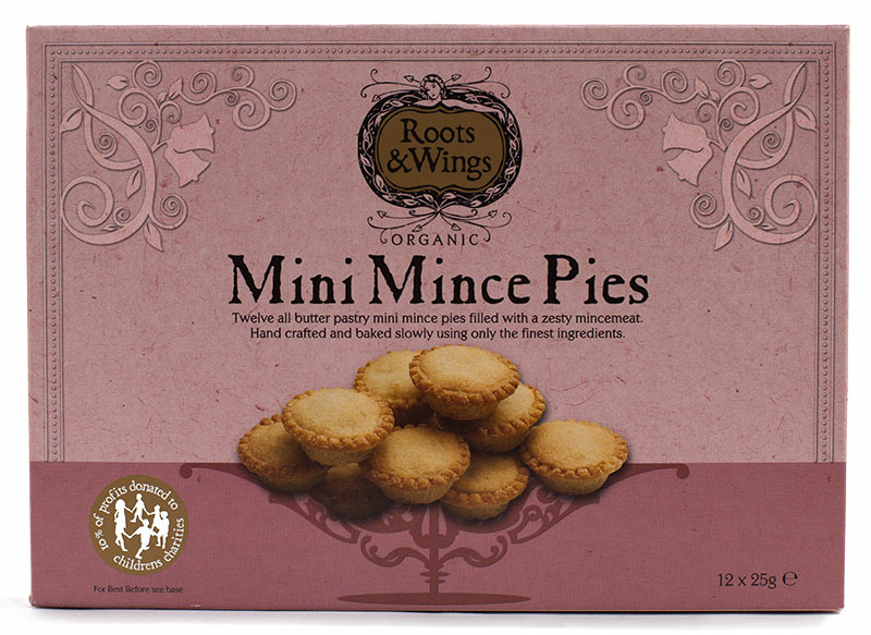 Organic Mini Mince Pies 12 x 25g (Roots & Wings)
