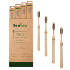 4 Pack Medium Bamboo Toothbrushes (Bambaw)