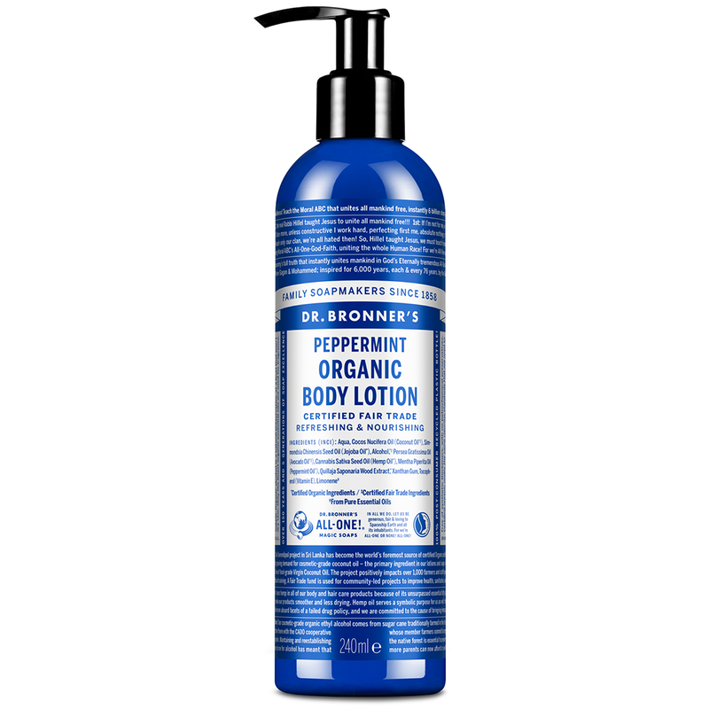 Organic Peppermint Lime Lotion 240ml (Dr. Bronner's)