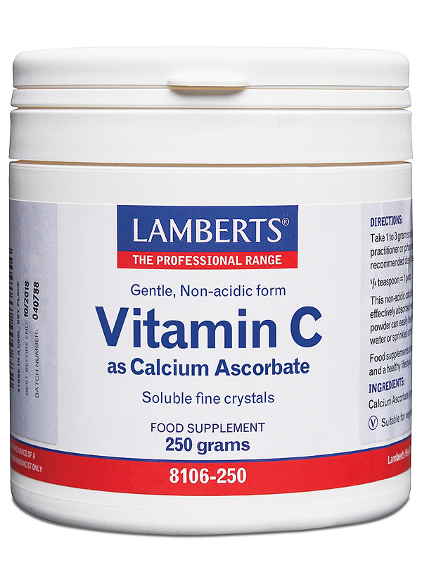 Vitamin C Crystals (Calcium Ascorbate) 250g (Lamberts) Healthy Supplies