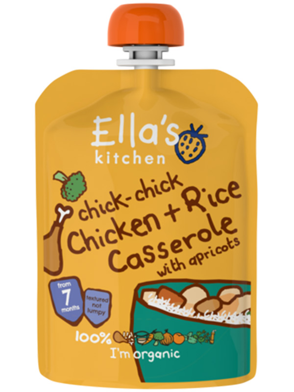 Stage 2 Chicken, Rice and Apricot Casserole, Organic 130g (Ella's Kitchen) Healthy Supplies