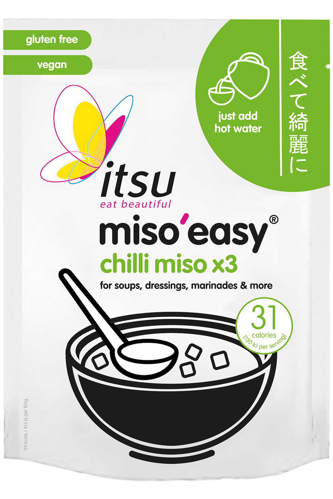 Chilli Instant Miso Soup 3x25g (Itsu) Healthy Supplies