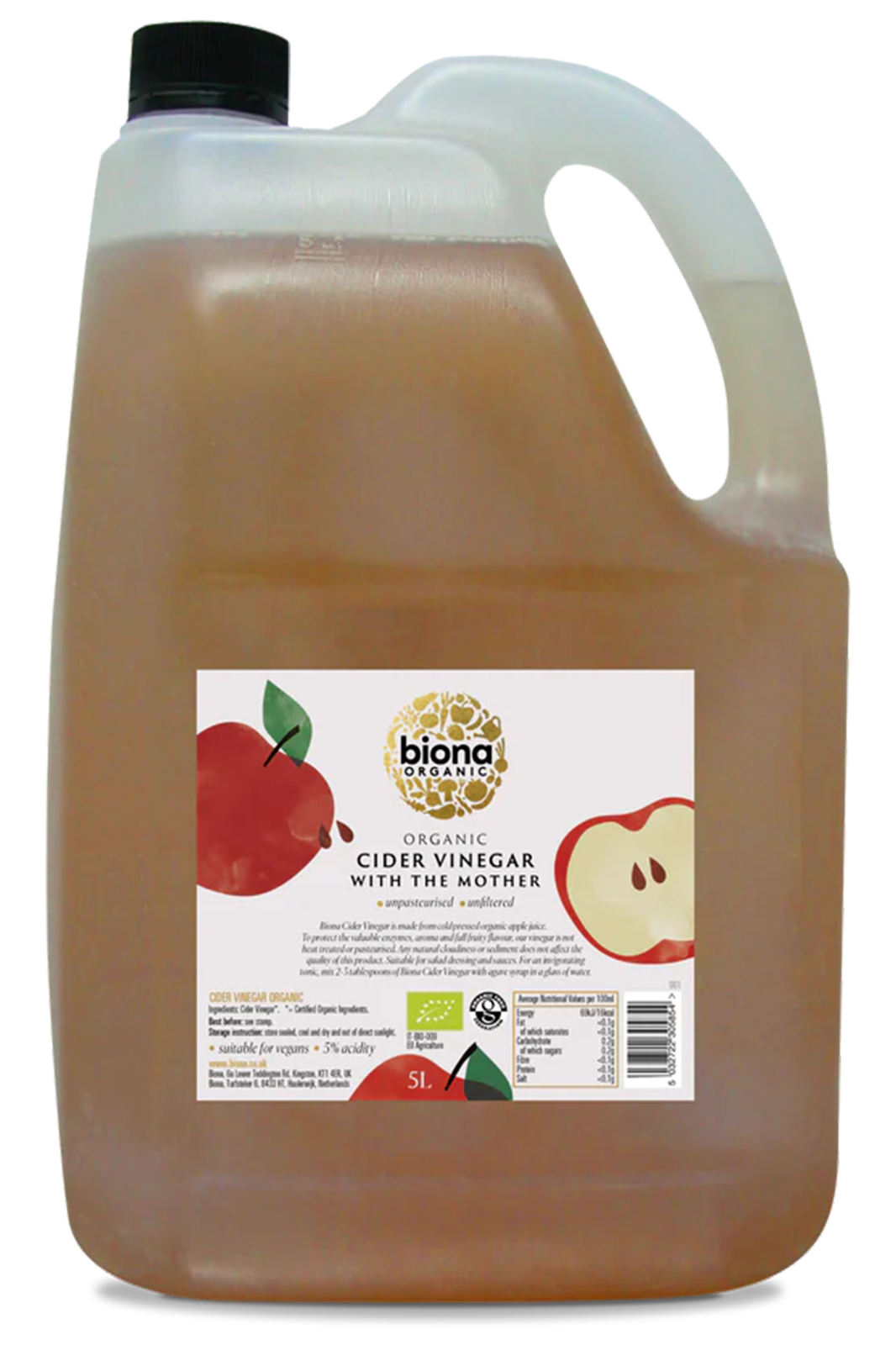 Organic Cider Vinegar with the Mother 5L (Biona) Healthy Supplies