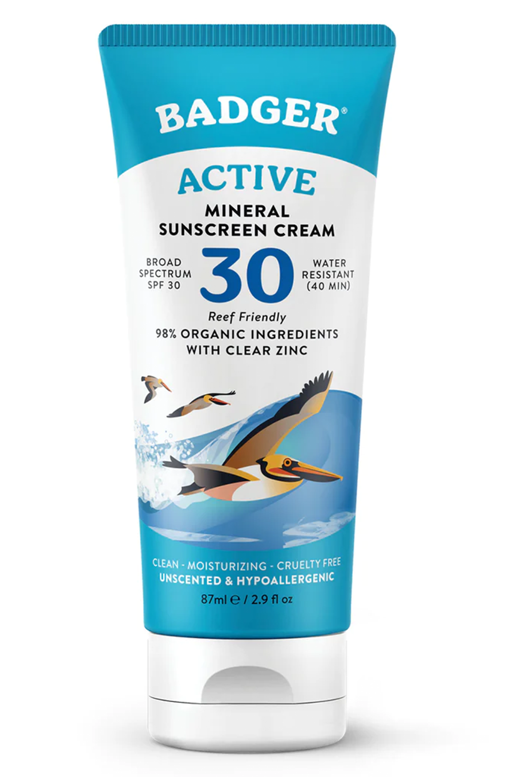 Organic Sunscreen Clear Zinc SPF 30 82g (Badger) Healthy Supplies