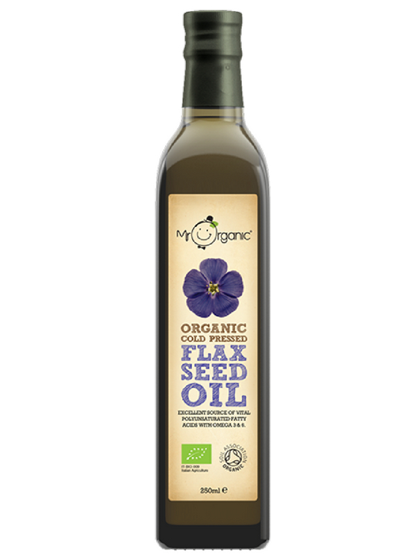 Cold Pressed Flax Seed Oil 250ml, Organic (Mr Organic) Healthy Supplies