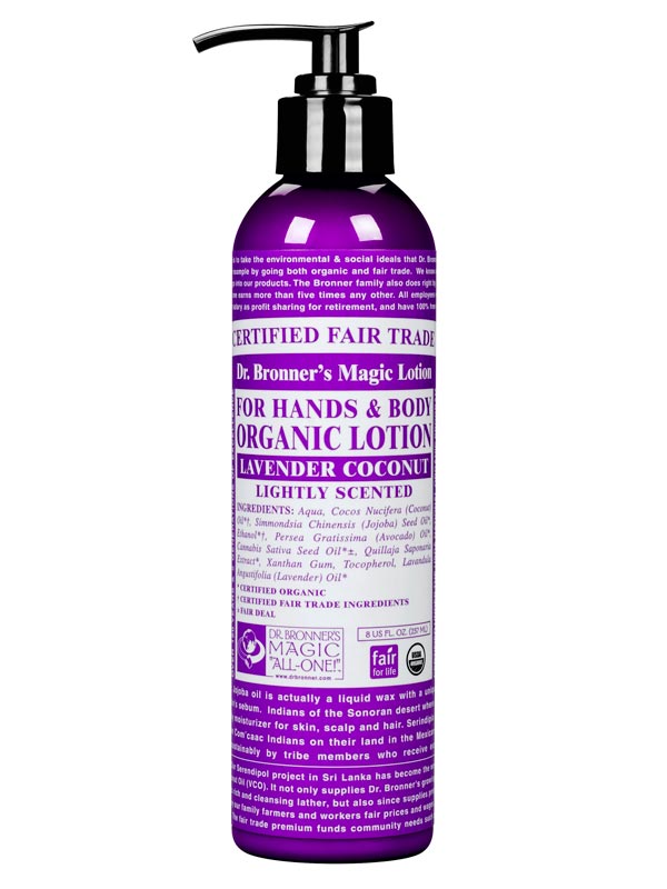 Lavender Coconut Hand & Body Lotion, Organic 236ml (Dr. Bronner's