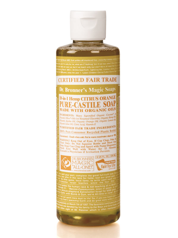 18in1 Hemp Citrus Pure Castile Soap 236ml (Dr. Bronner's) Healthy