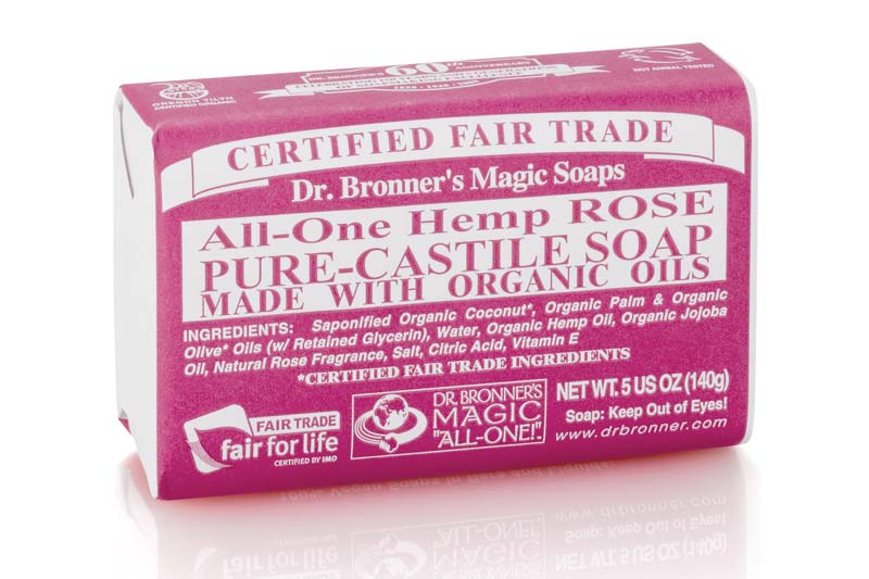 AllOne Hemp Rose Pure Castile Soap Bar 140g (Dr. Bronner's) Healthy