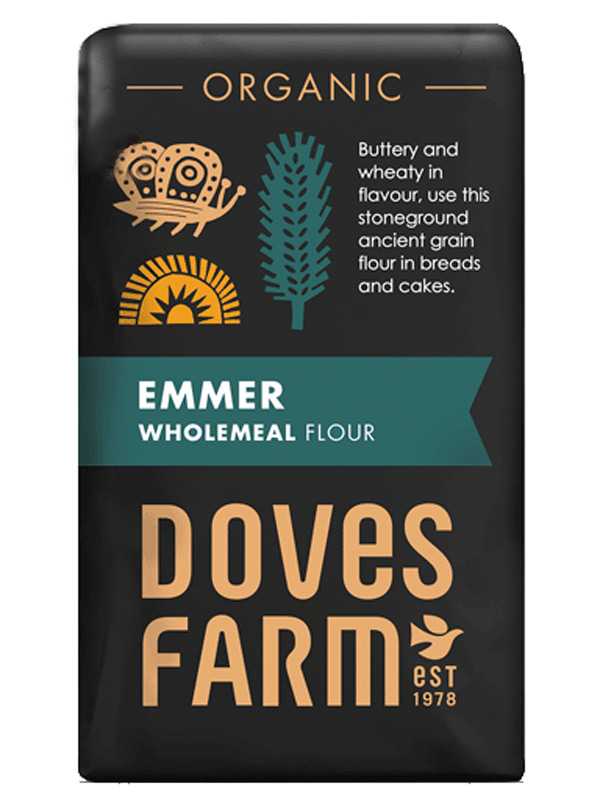 Organic Wholemeal Emmer Flour 1kg Organic (Doves Farm) Healthy Supplies