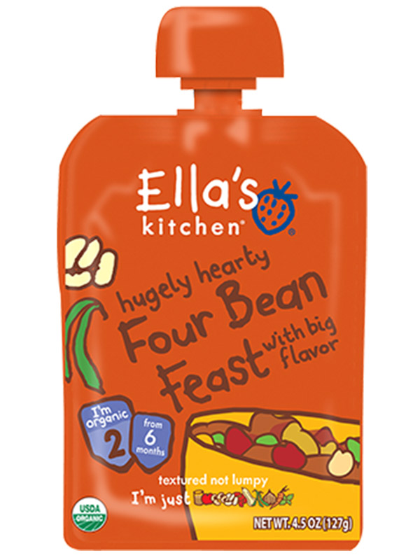Stage 2 Four Bean Feast, Organic 130g (Ella's Kitchen) Healthy Supplies