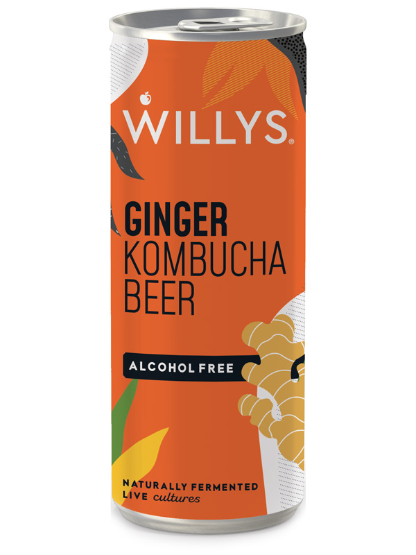 Ginger Kombucha Beer 250ml (Willy's) Healthy Supplies
