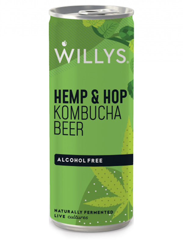 Hemp & Hop Kombucha Beer 250ml (Willy's) Healthy Supplies