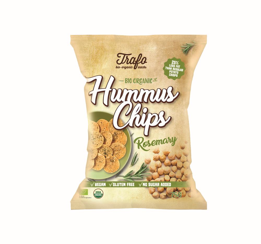 Rosemary Hummus Chips, Organic 75g (Trafo) Healthy Supplies