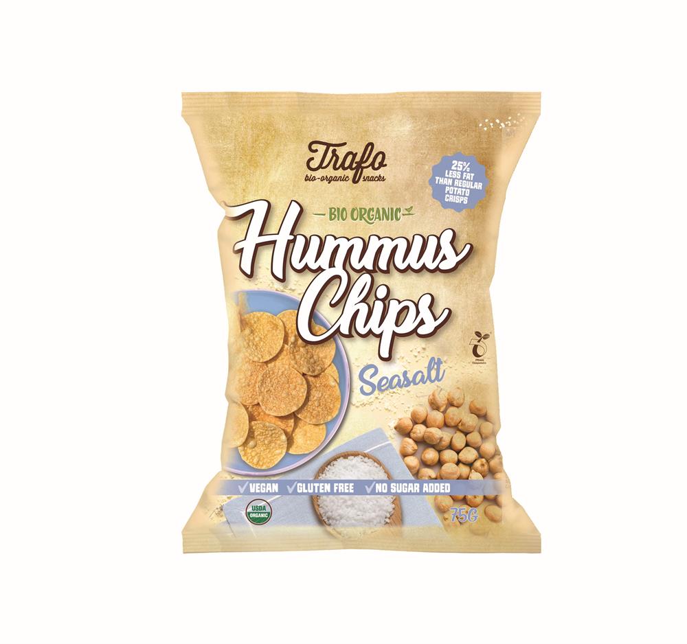 Sea Salt Hummus Chips 75g, Organic (Trafo) Healthy Supplies