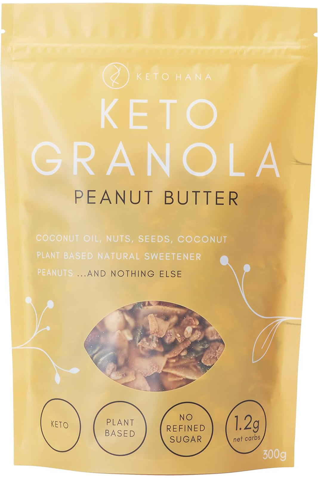 Peanut Butter Keto Granola 300g (Keto Hana) Healthy Supplies