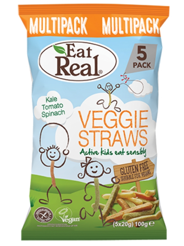 Kids Veggie Straws Multipack 5x20g (Eat Real) Healthy Supplies