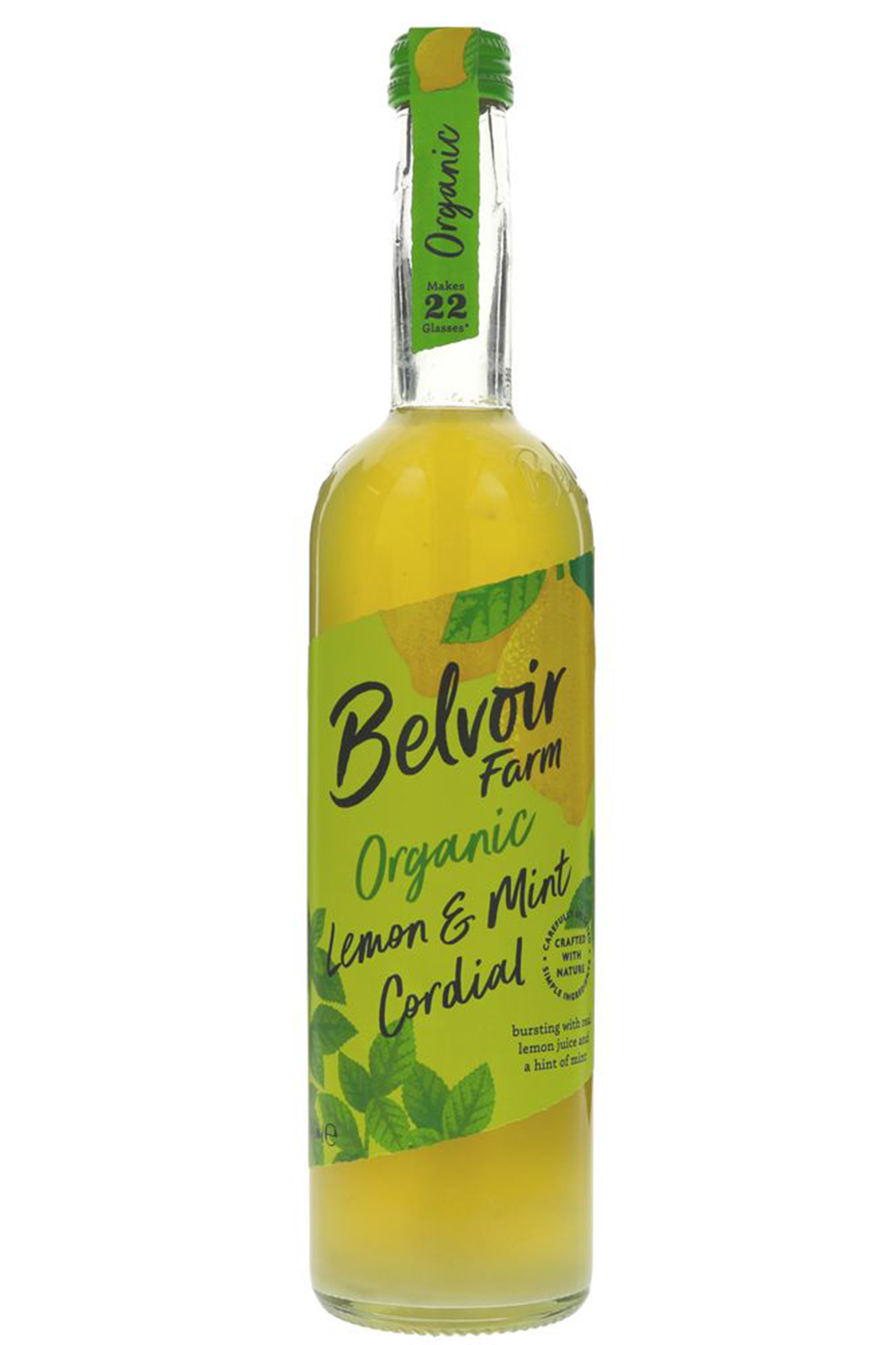 Organic Lemon & Mint Cordial 500ml (Belvoir) Healthy Supplies