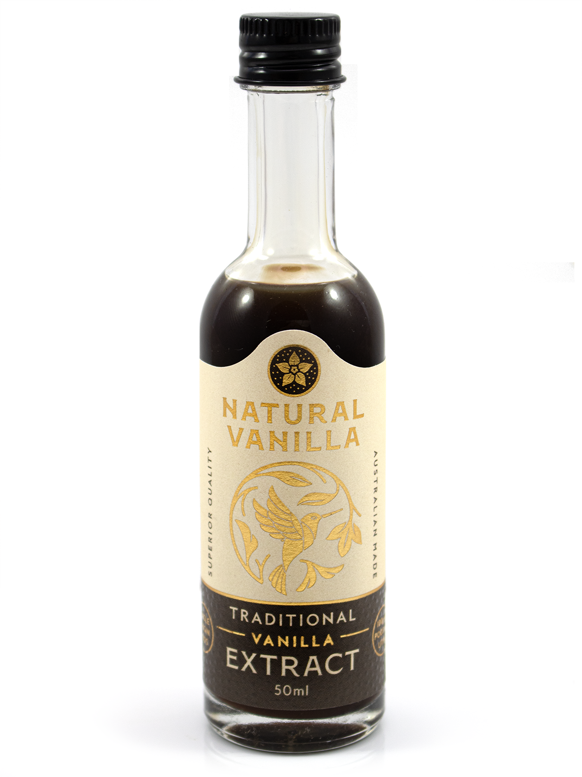 Traditional Vanilla Extract 50ml (Natural Vanilla) Healthy Supplies