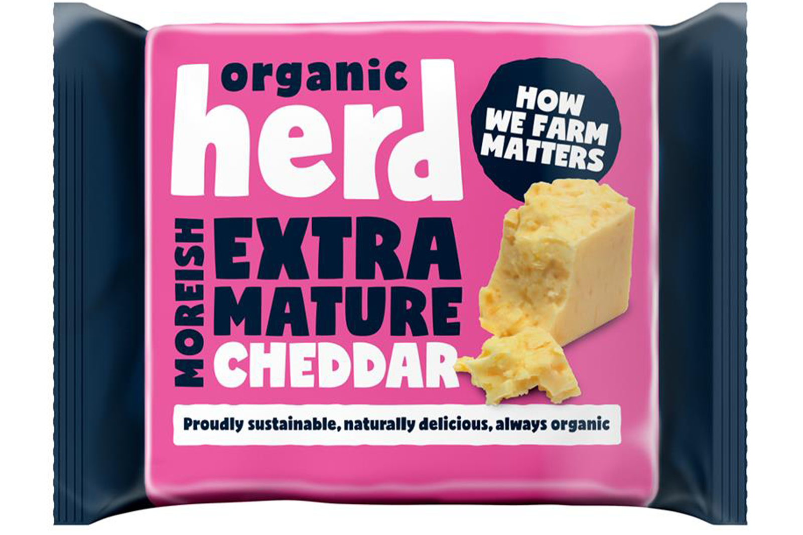Organic Extra Mature Cheddar Cheese 200g Herd) Healthy Supplies