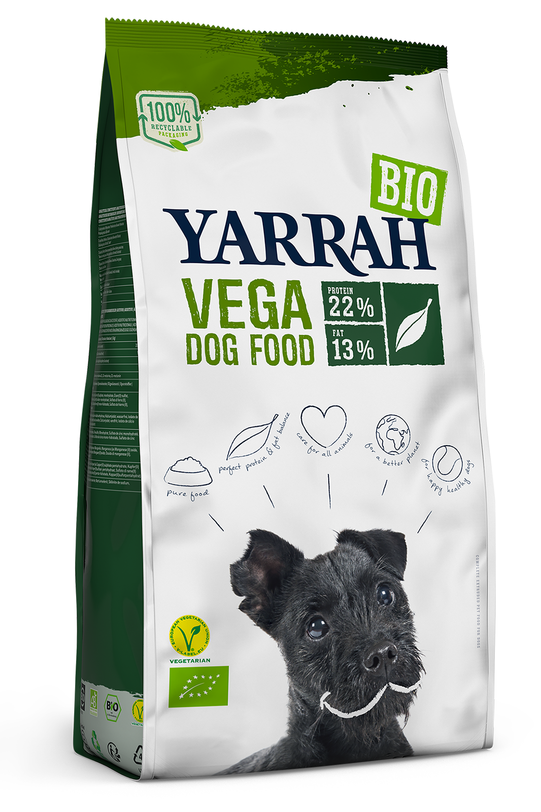 Organic Vegetarian Dry Dog Food 10kg (Yarrah) Healthy Supplies