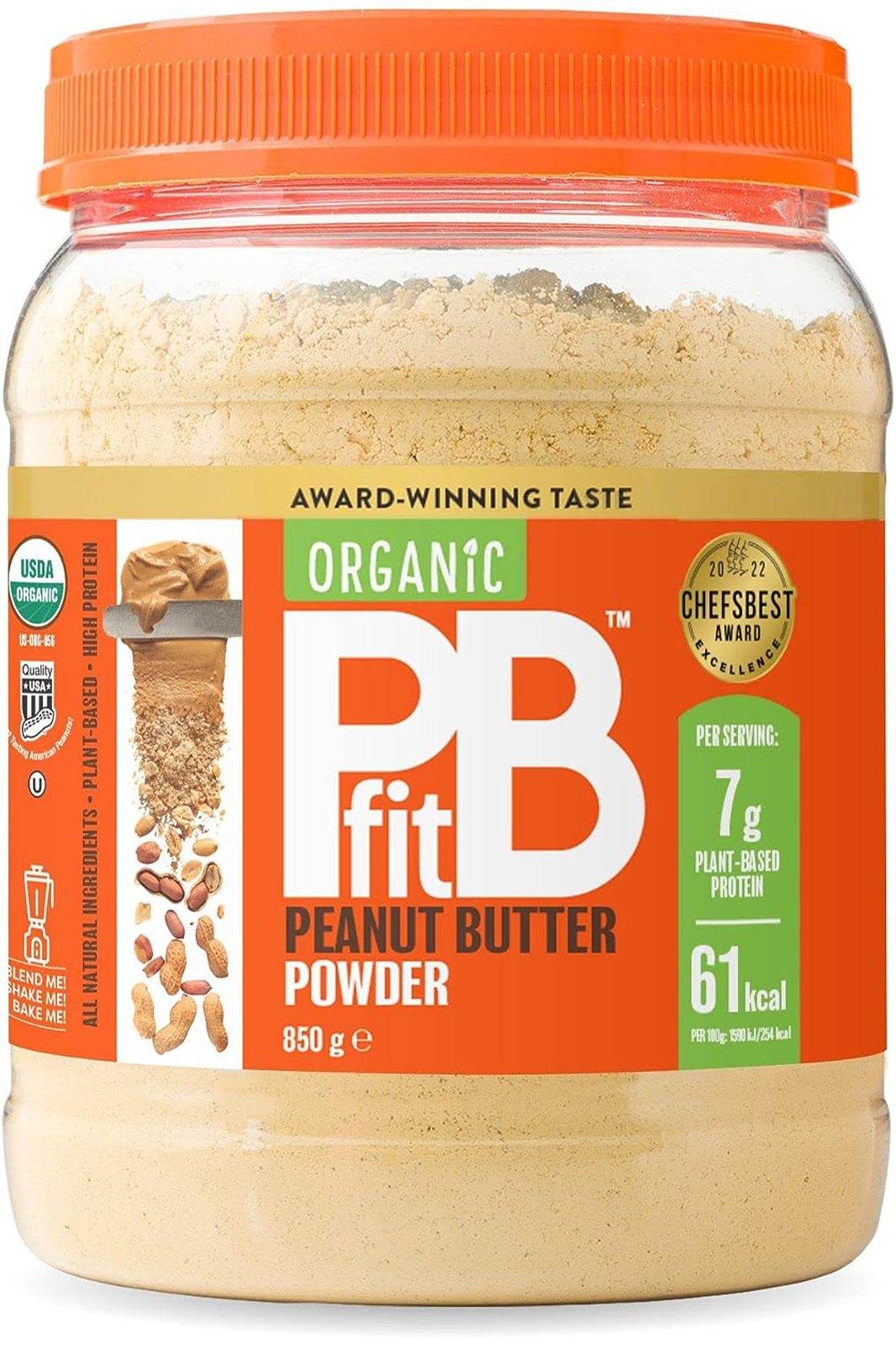 Organic Peanut Butter Powder 850g (PBfit) Healthy Supplies