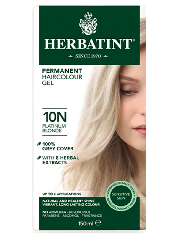 10N Platinum Blonde Hair Colour 150ml (Herbatint) | Healthy Supplies