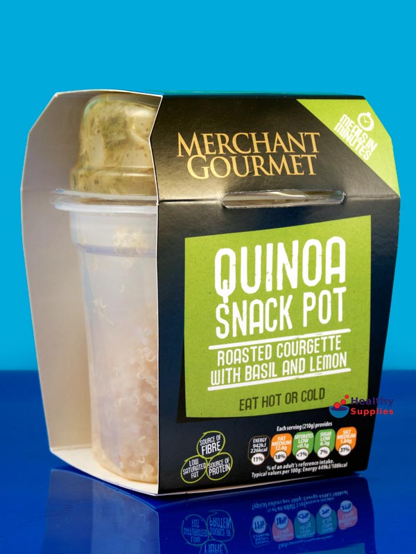 Quinoa Snack Pot with Roasted Courgette, Basil & Lemon 210g (Merchant