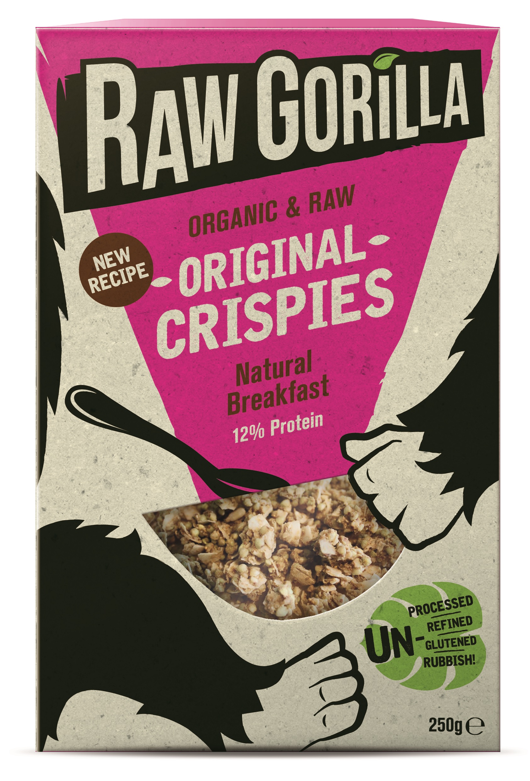 Raw Original Crispies, Paleo, Organic 250g (Raw Gorilla) Healthy Supplies