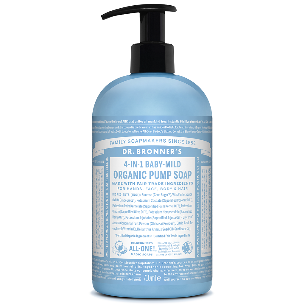 Organic Sugar Soap Baby Mild Unscented 710ml (Dr. Bronner's) | Healthy