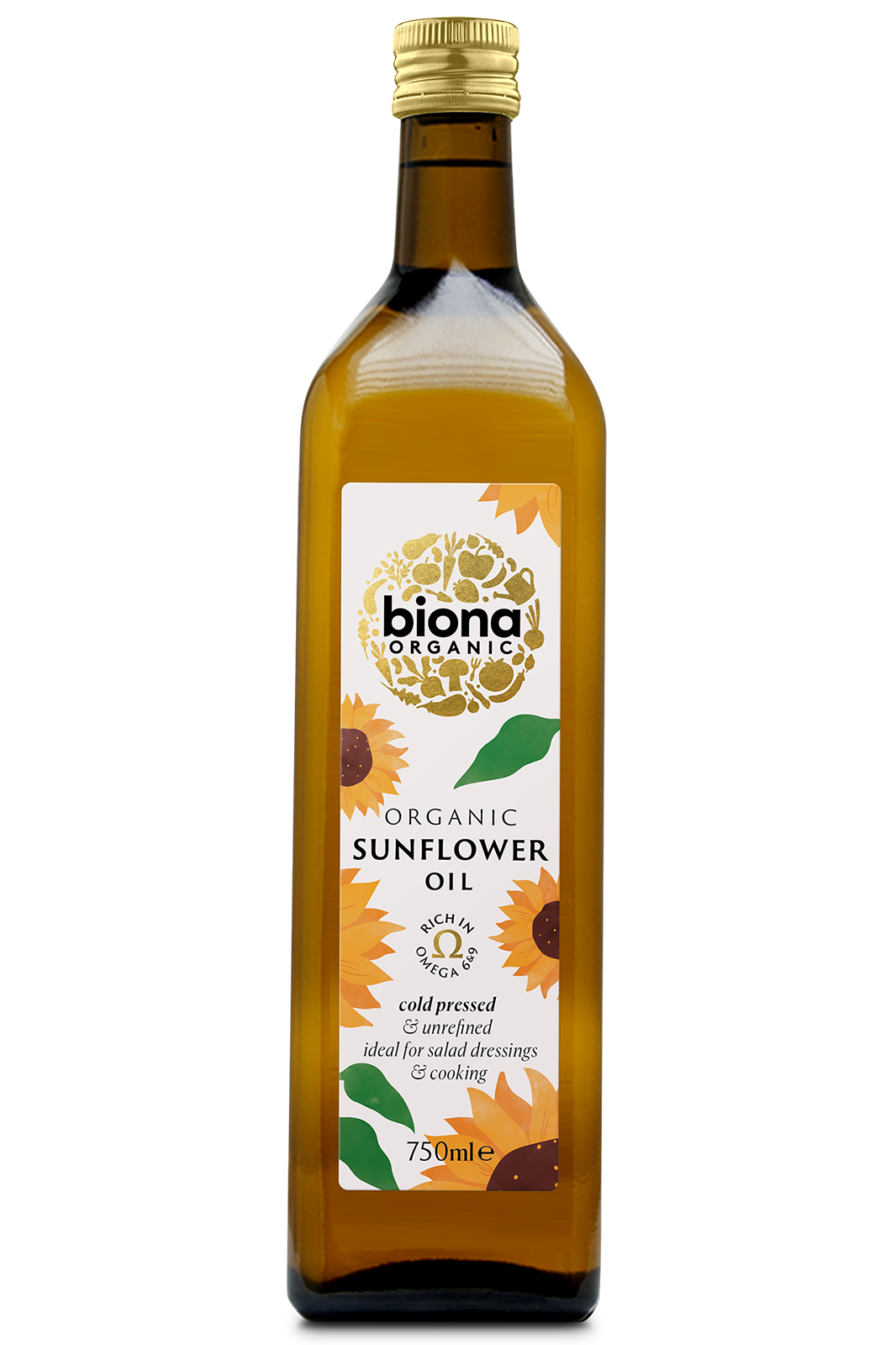 Organic Cold Pressed Sunflower Oil 750ml (Biona) Healthy Supplies