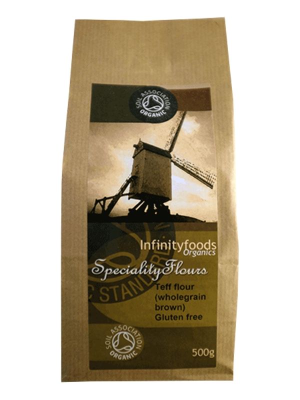 Wholegrain Brown Teff Flour, Organic 500g (Infinity Foods