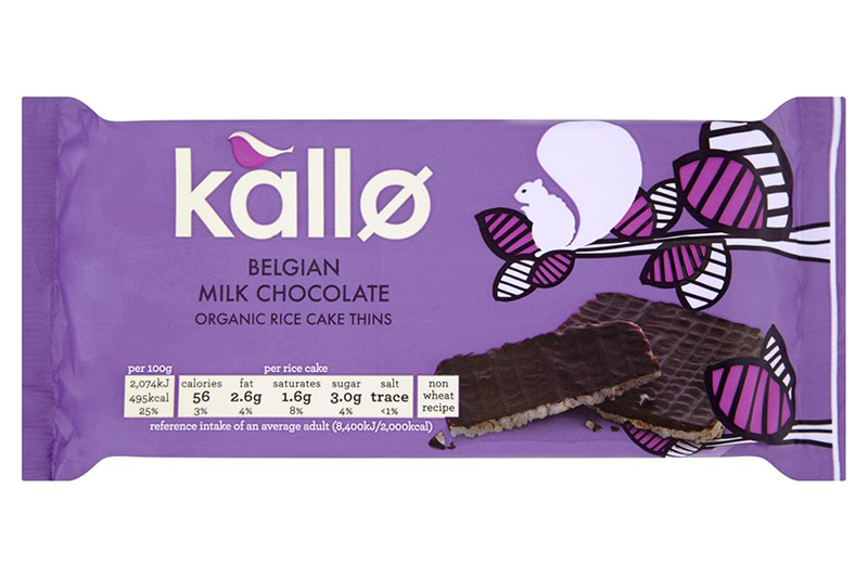 Organic Milk Chocolate Rice Cake Thins 90g (Kallo) Healthy Supplies