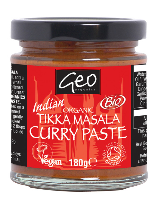 Tikka Masala Curry Paste, Organic 180g (Geo Organics) Healthy Supplies