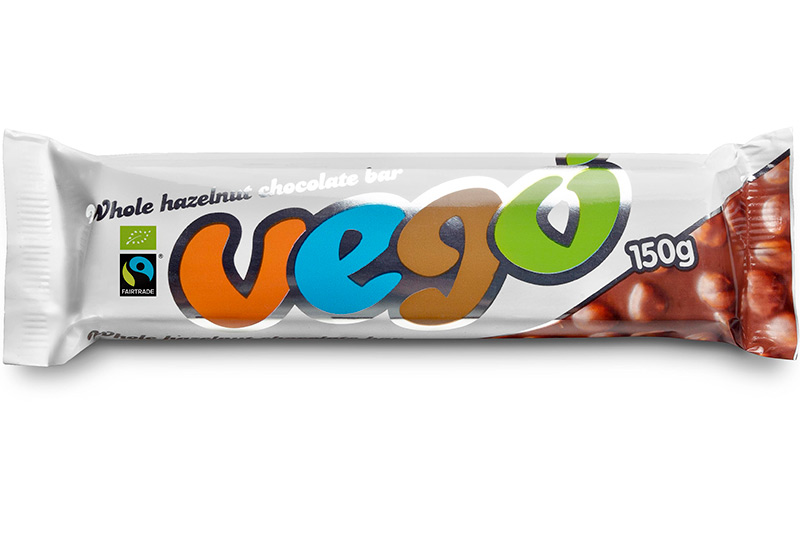 Whole Hazelnut Chocolate Bar, Organic 150g (Vego)