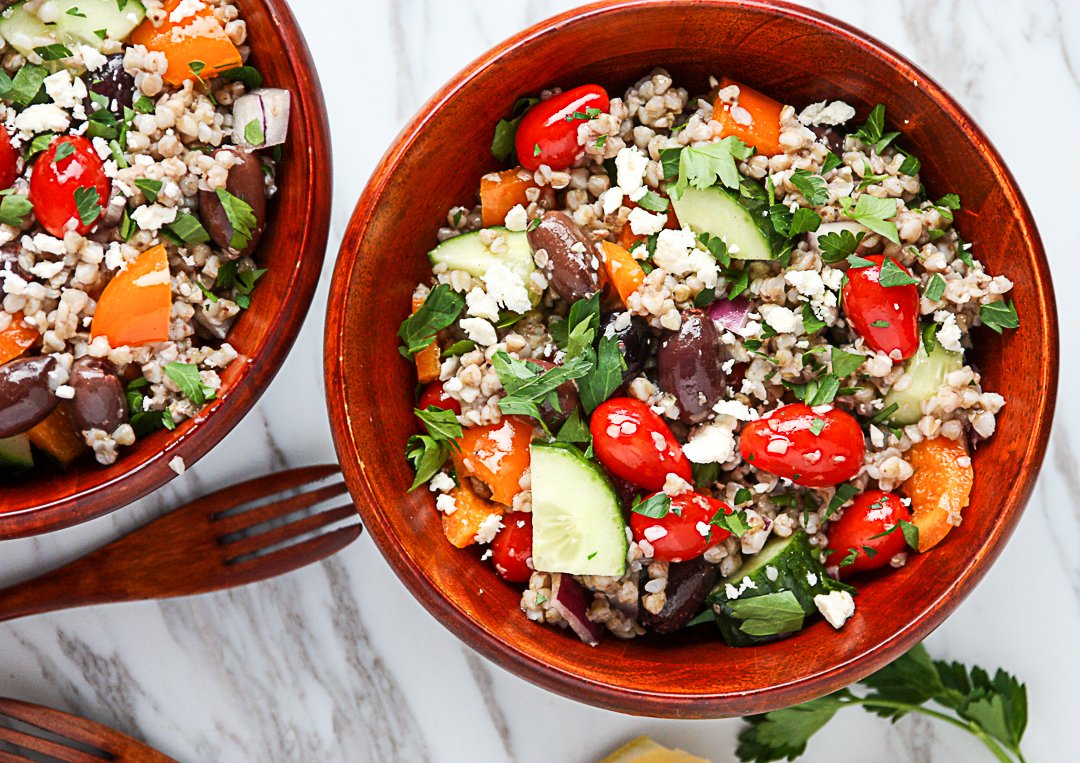 Meditteranean Buckwheat Salad (via thefoodblog.net)